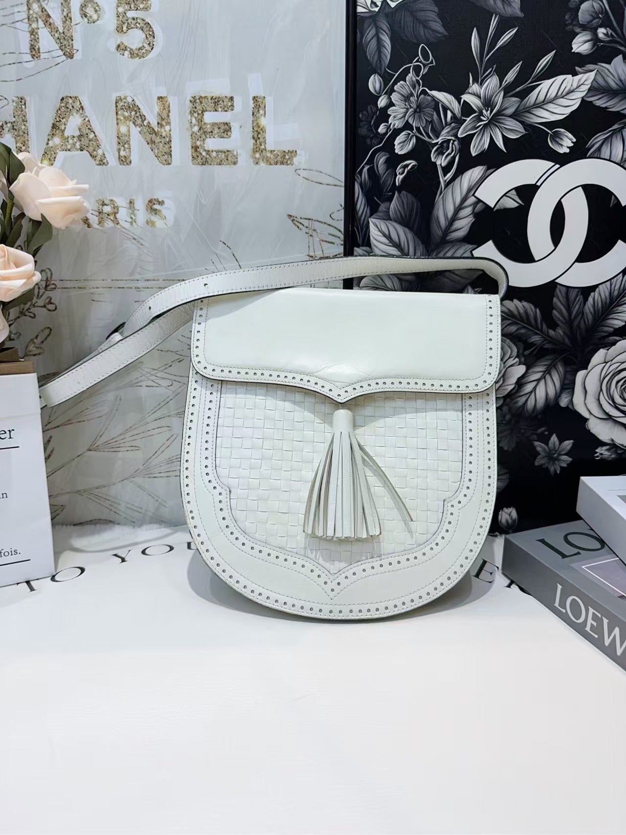 preloved YSL bag cross body bag/little white bag