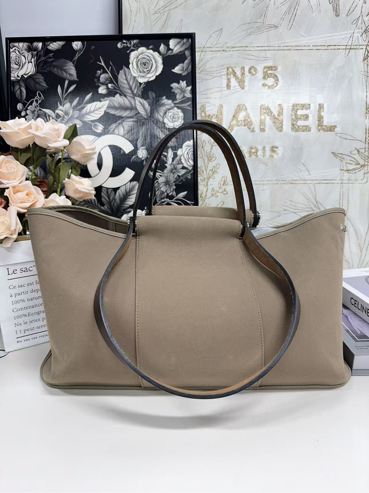 preloved Hermes bag handbag/shoulder bag/Tote/natural color