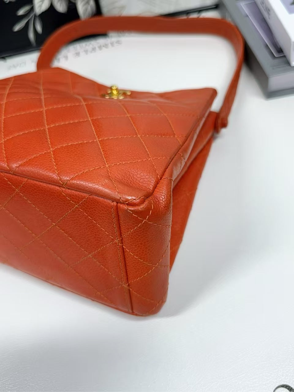 preloved Chanel bag Orange bag