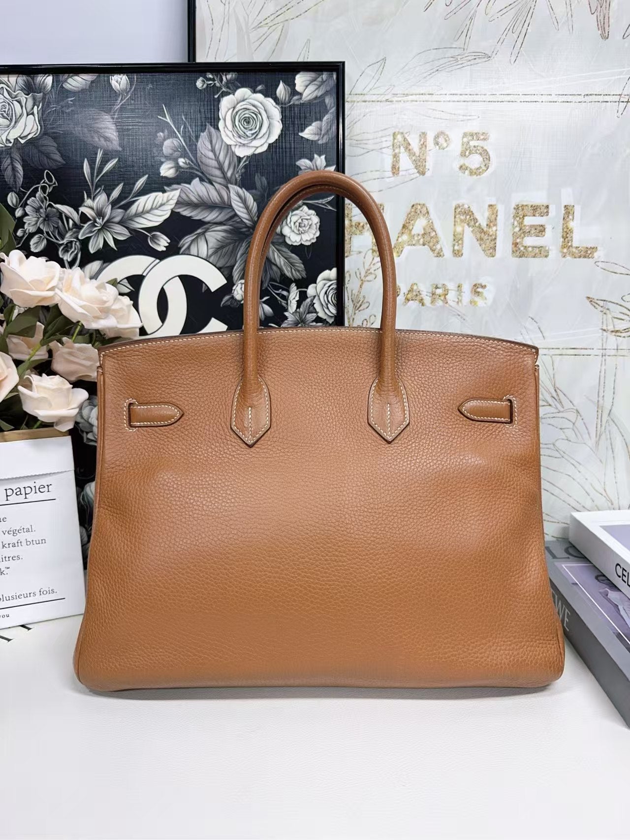 preloved Hermes bag Birkin 35/Brown /silver hardware