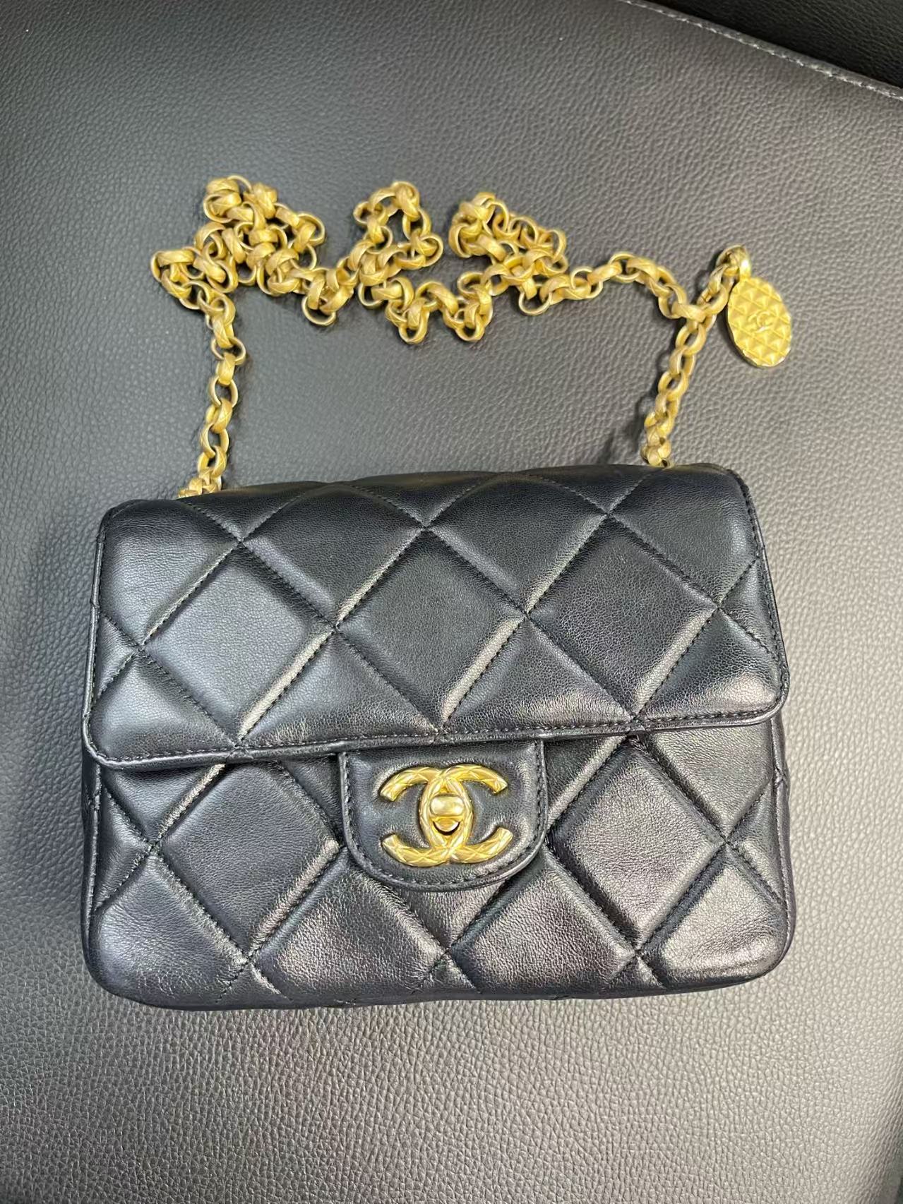 preloved chanel bag golden coin microchip