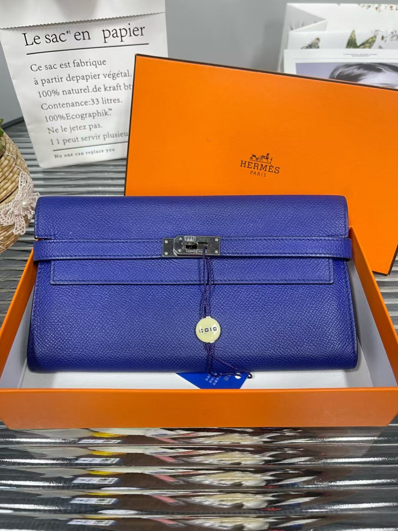 preloved Hermes wallet fullset