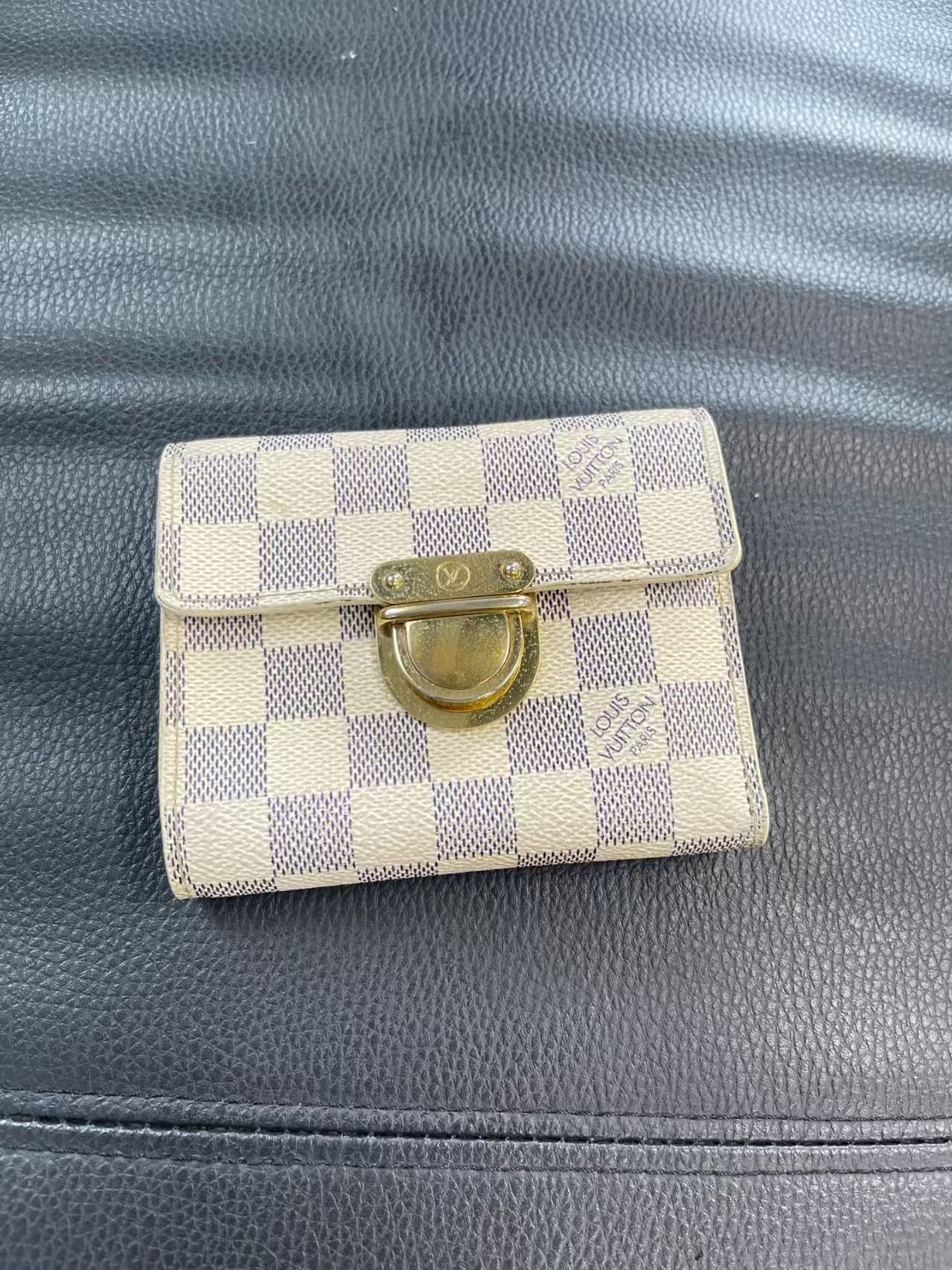 preloved LV wallet damier canvas