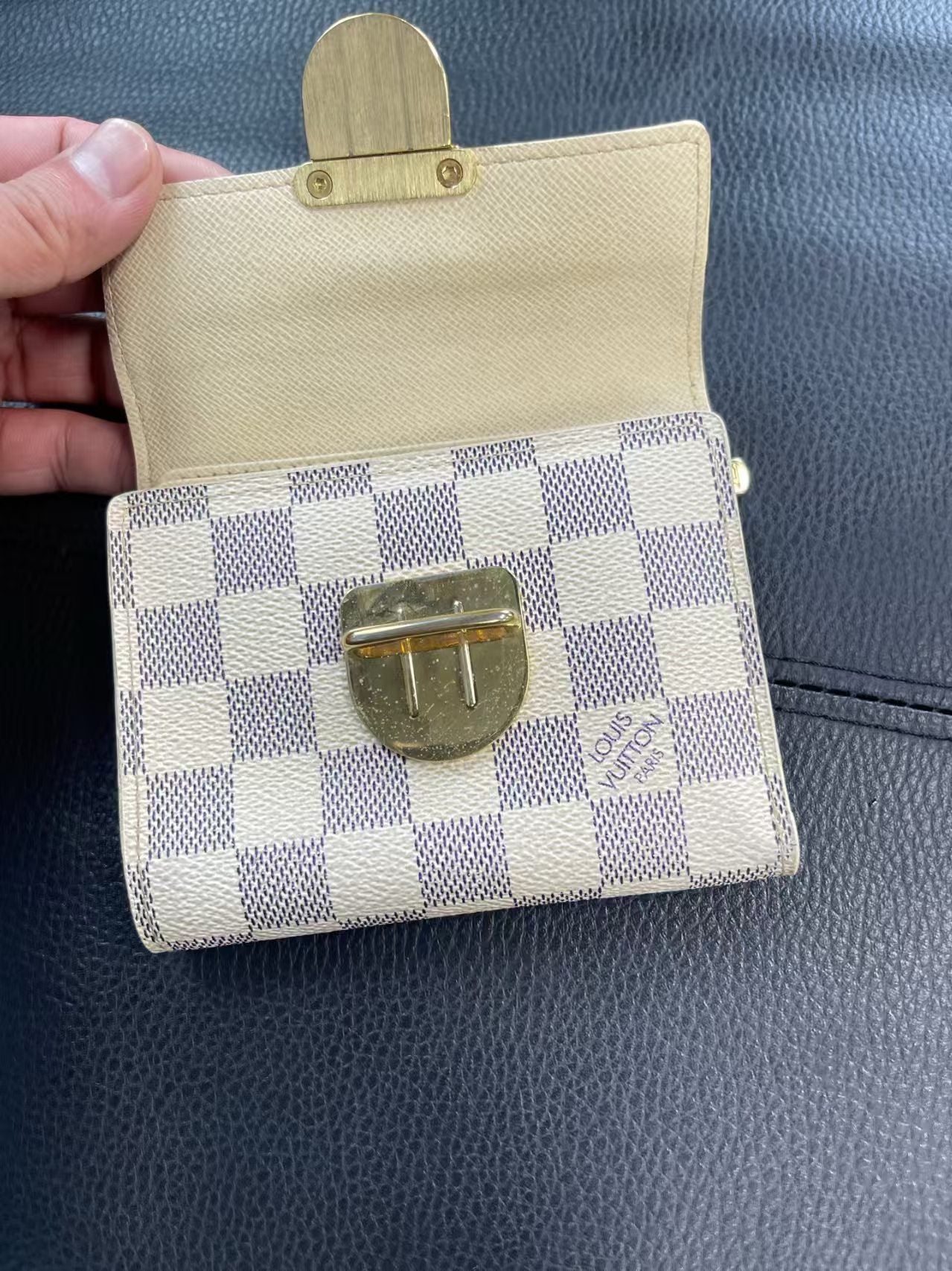 preloved LV wallet damier canvas