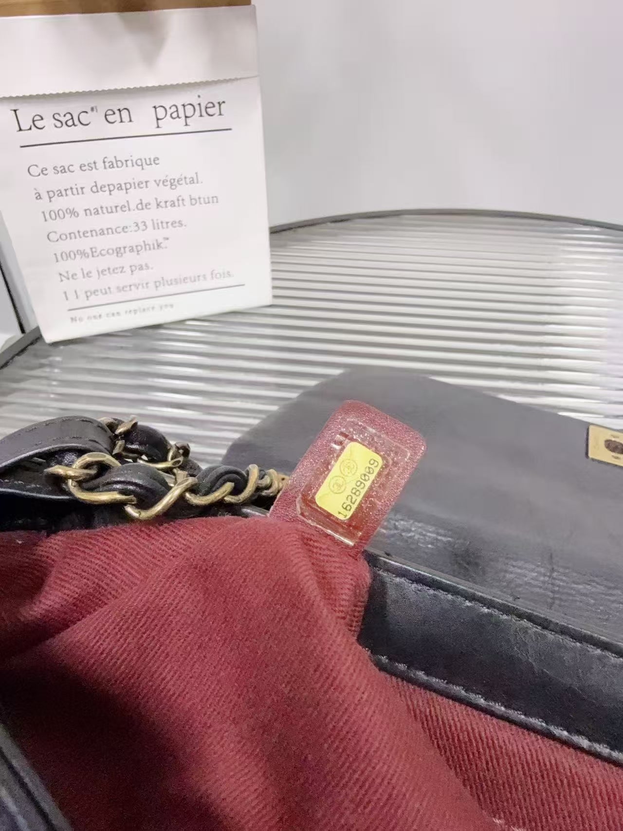 preloved Chanel bag oil wax leather