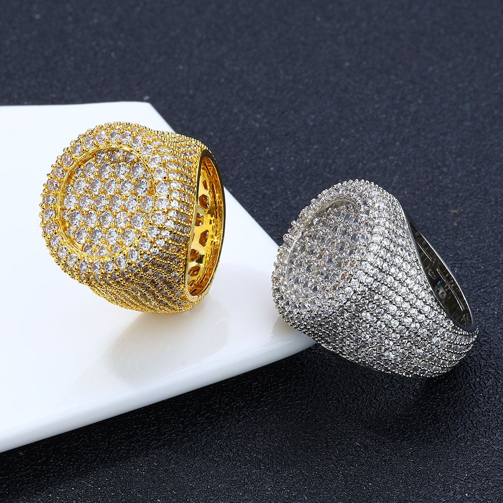 Hip pop ring for men