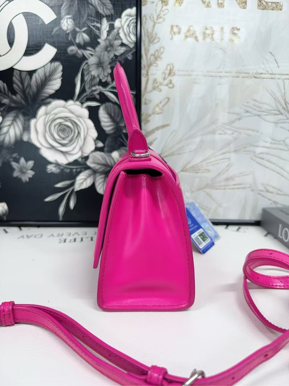 preloved Balenciaga bag/Pink/cross body bag/top handle