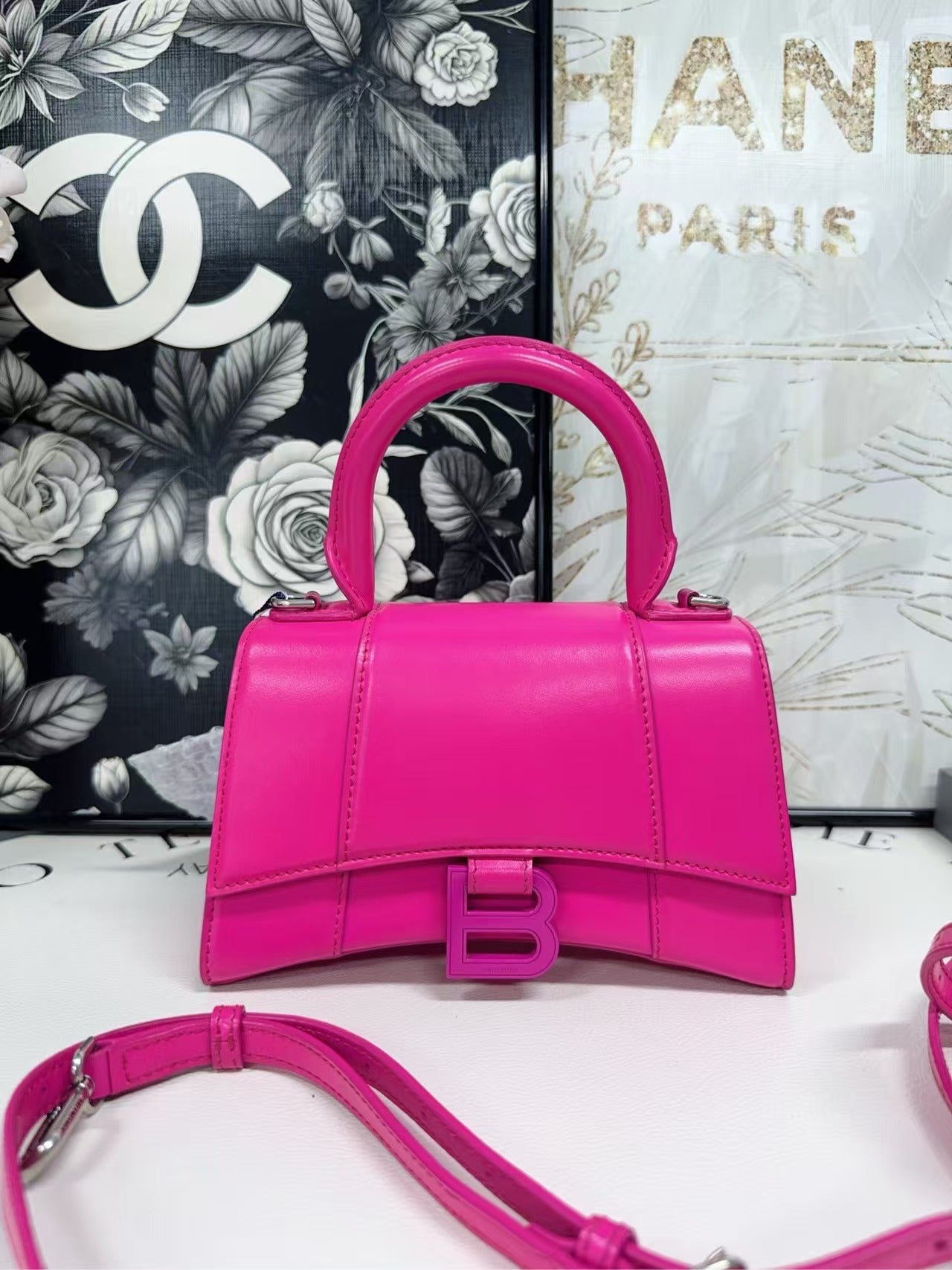 preloved Balenciaga bag/Pink/cross body bag/top handle