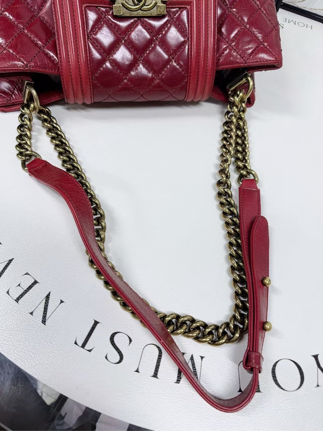 preloved Chanel bag vintage Tote/shoulder bag/golden hardware
