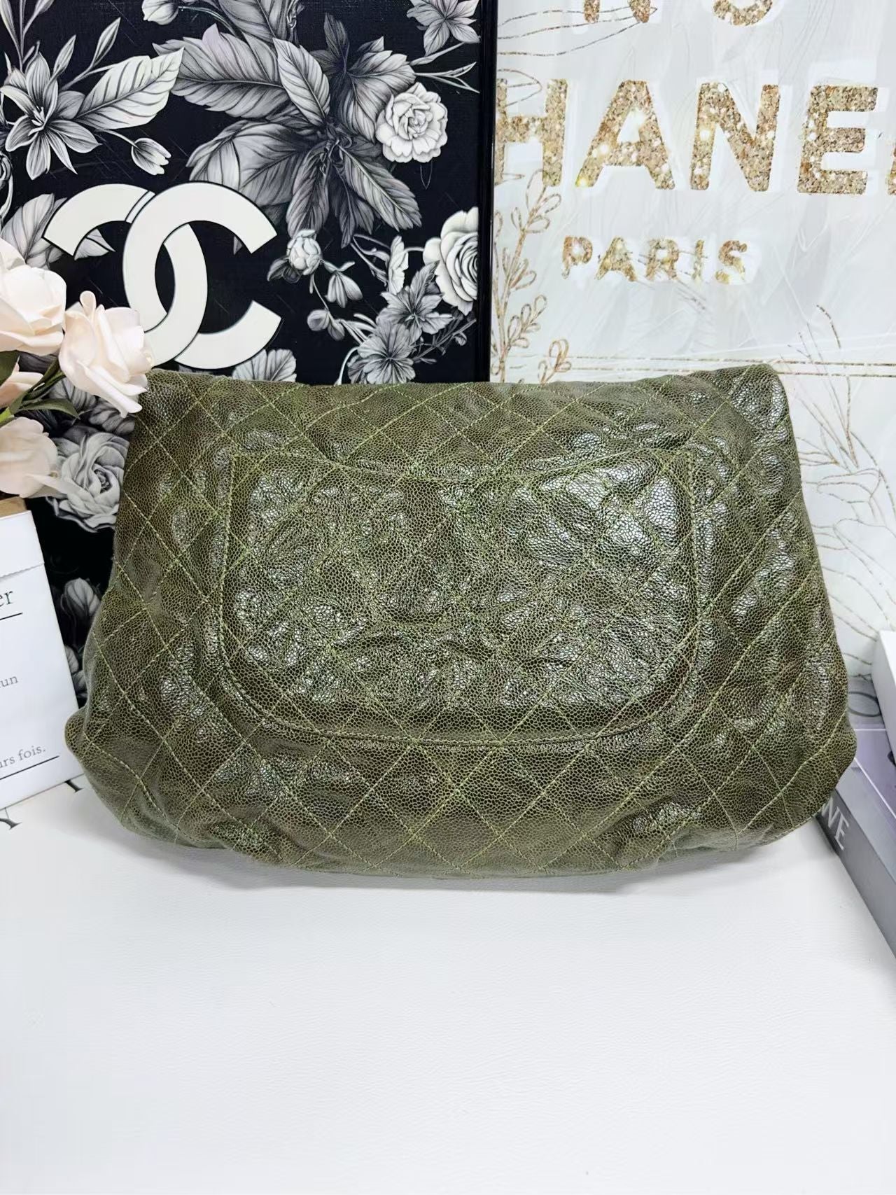 preloved Chanel bag shoulder bag/green