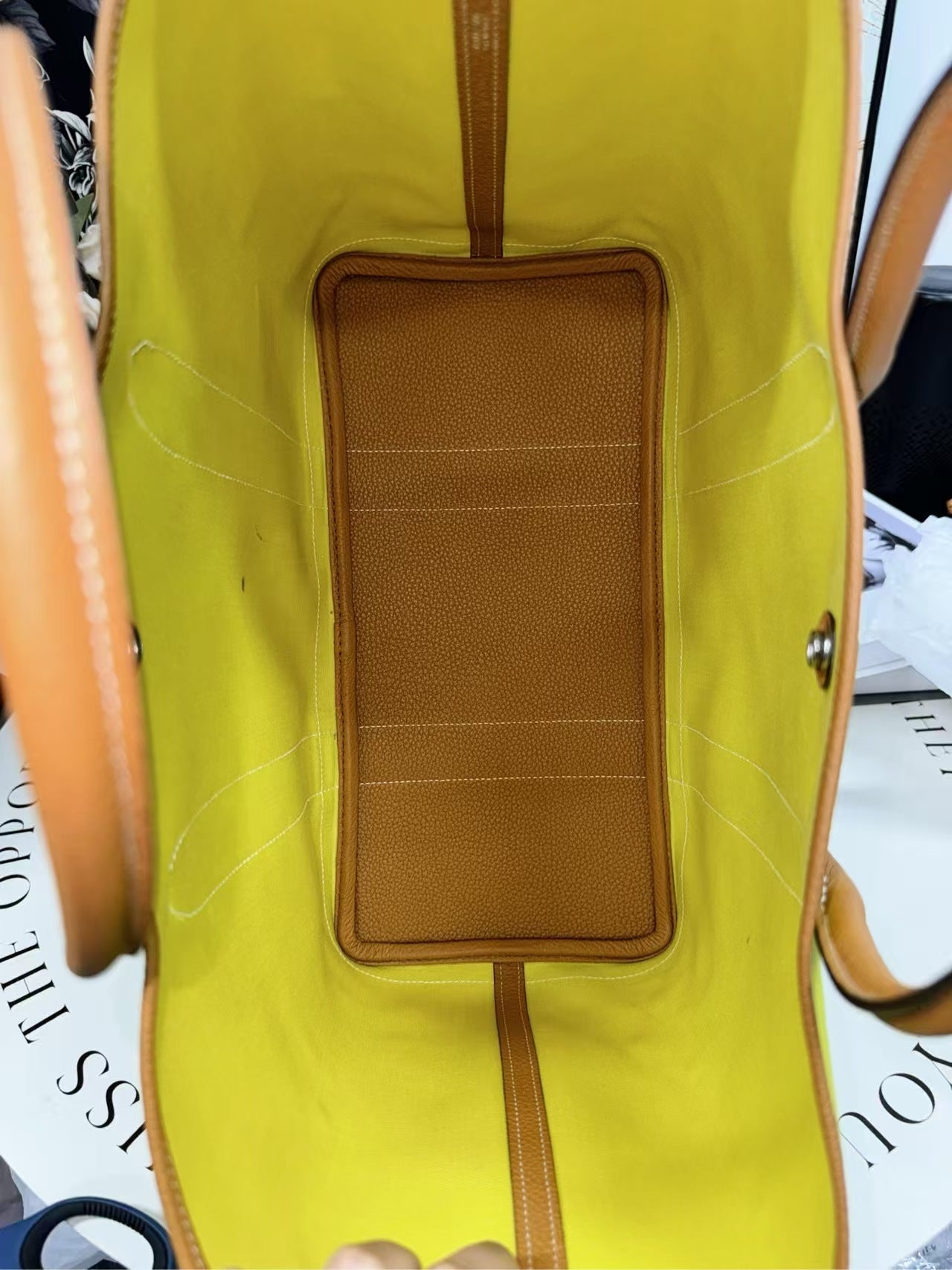 preloved Hermes bag canvas garden party36