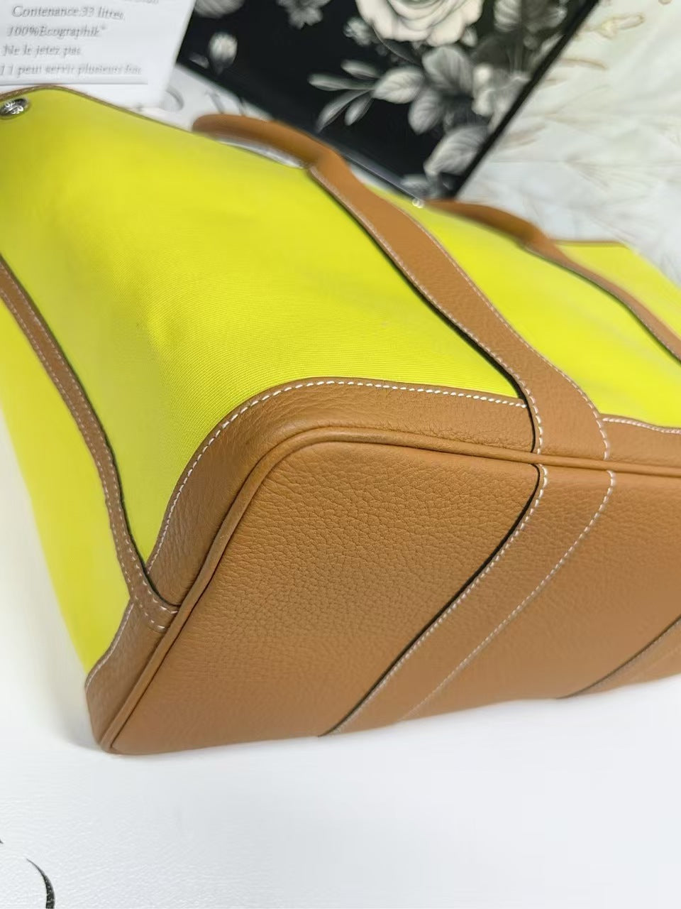 preloved Hermes bag canvas garden party36