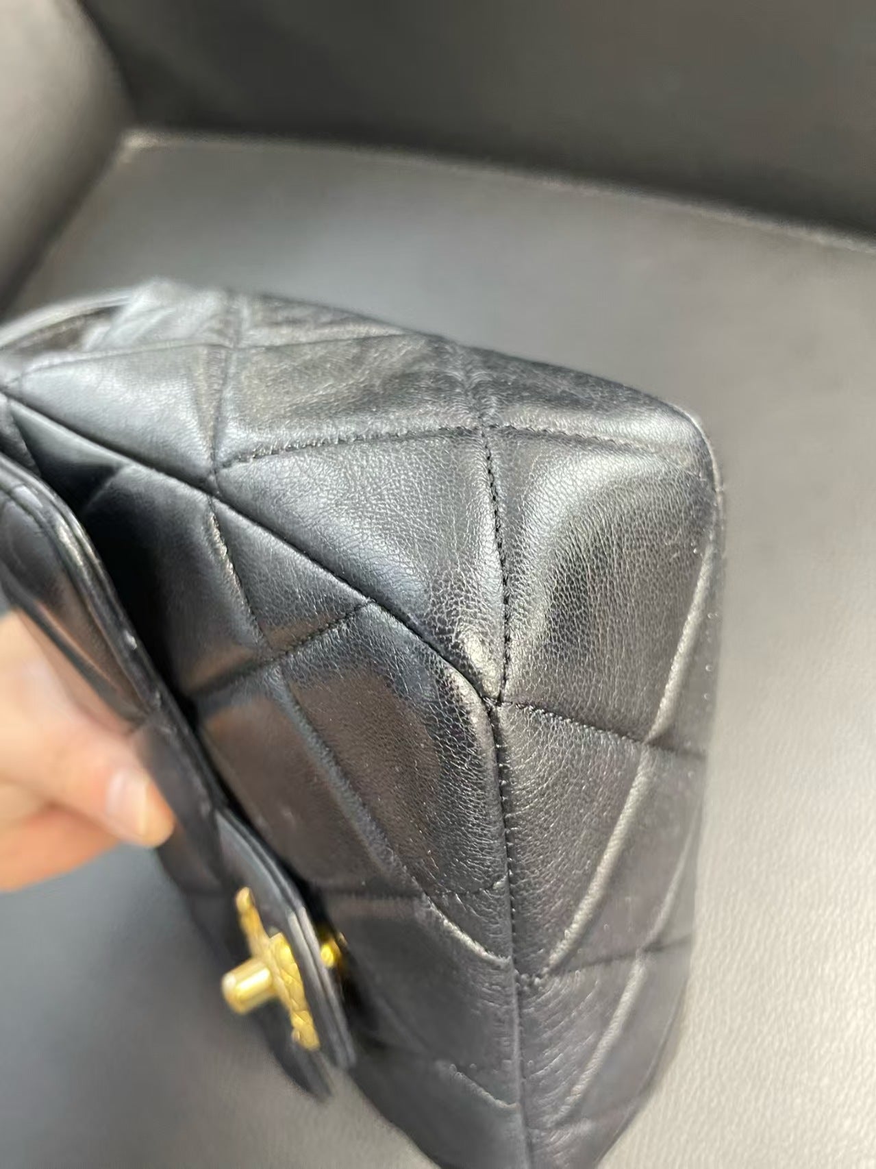 preloved chanel bag golden coin microchip