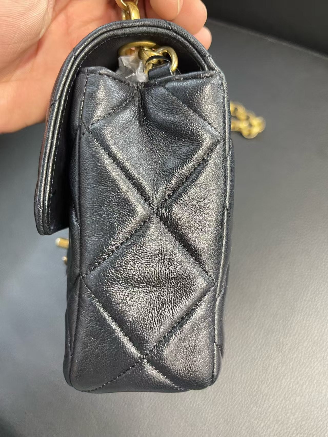 preloved chanel bag golden coin microchip