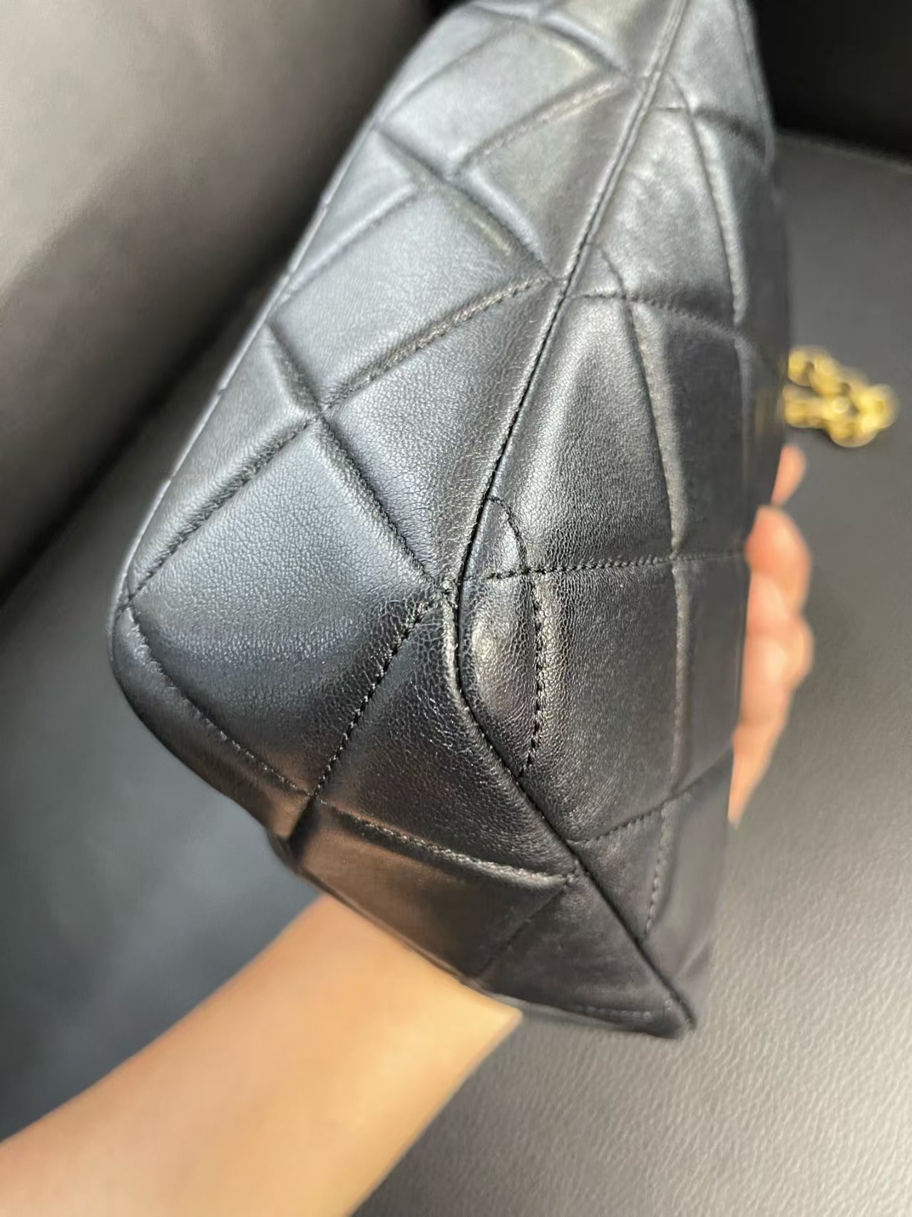 preloved chanel bag golden coin microchip