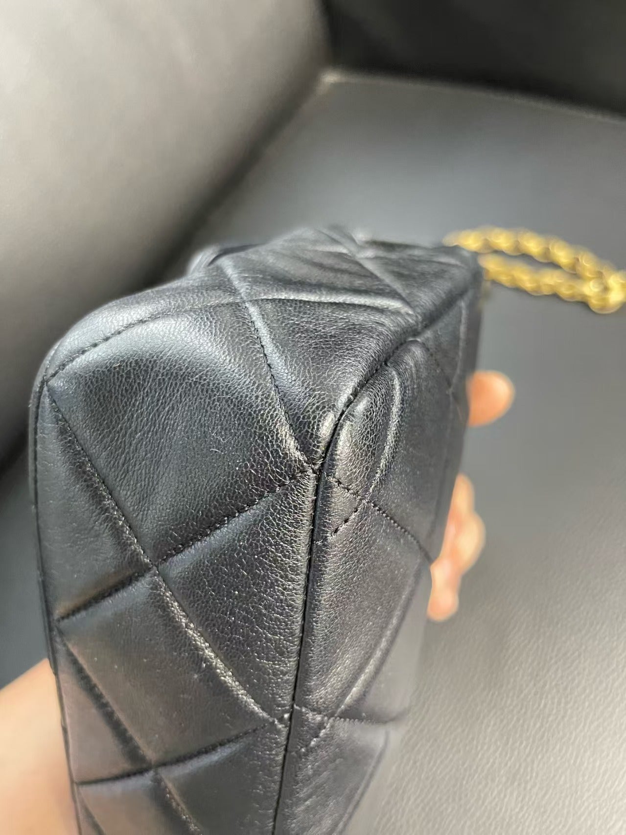 preloved chanel bag golden coin microchip