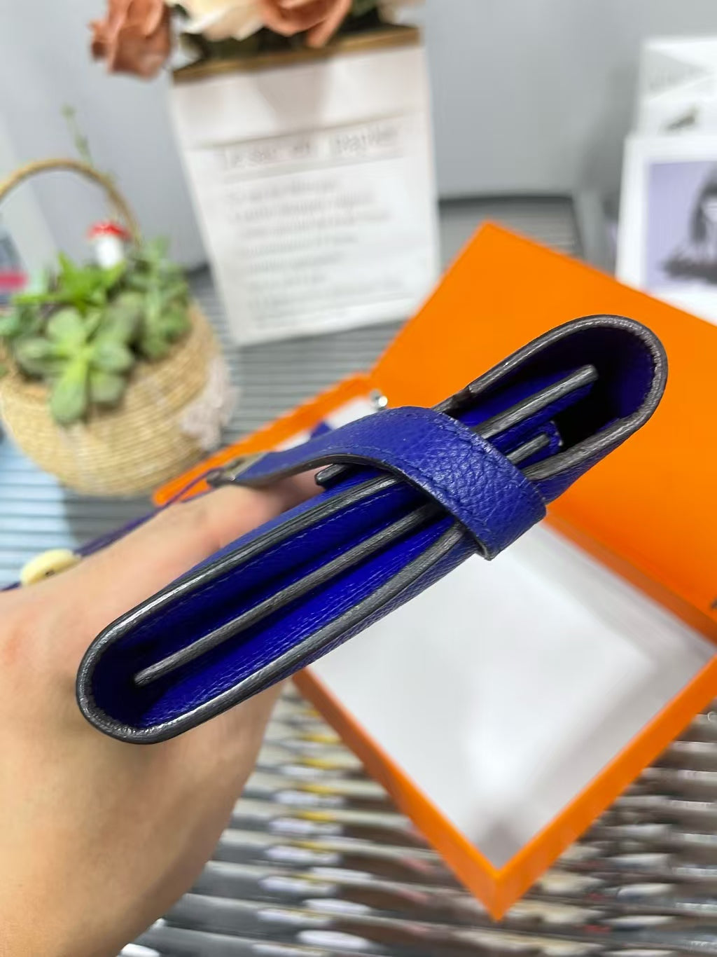 preloved Hermes wallet fullset