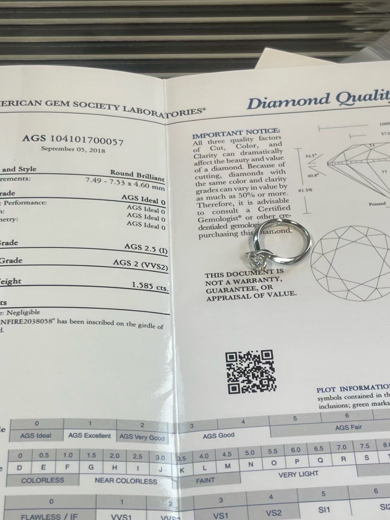 preloved diamond ring Chou Tai Fook