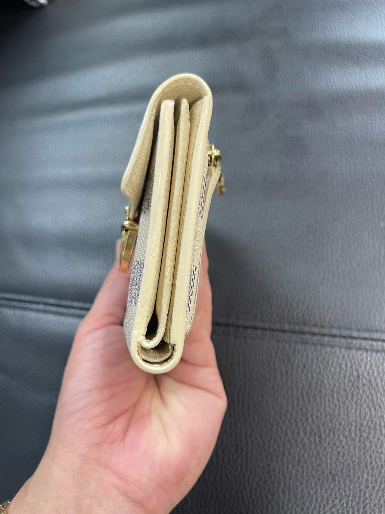 preloved LV wallet damier canvas