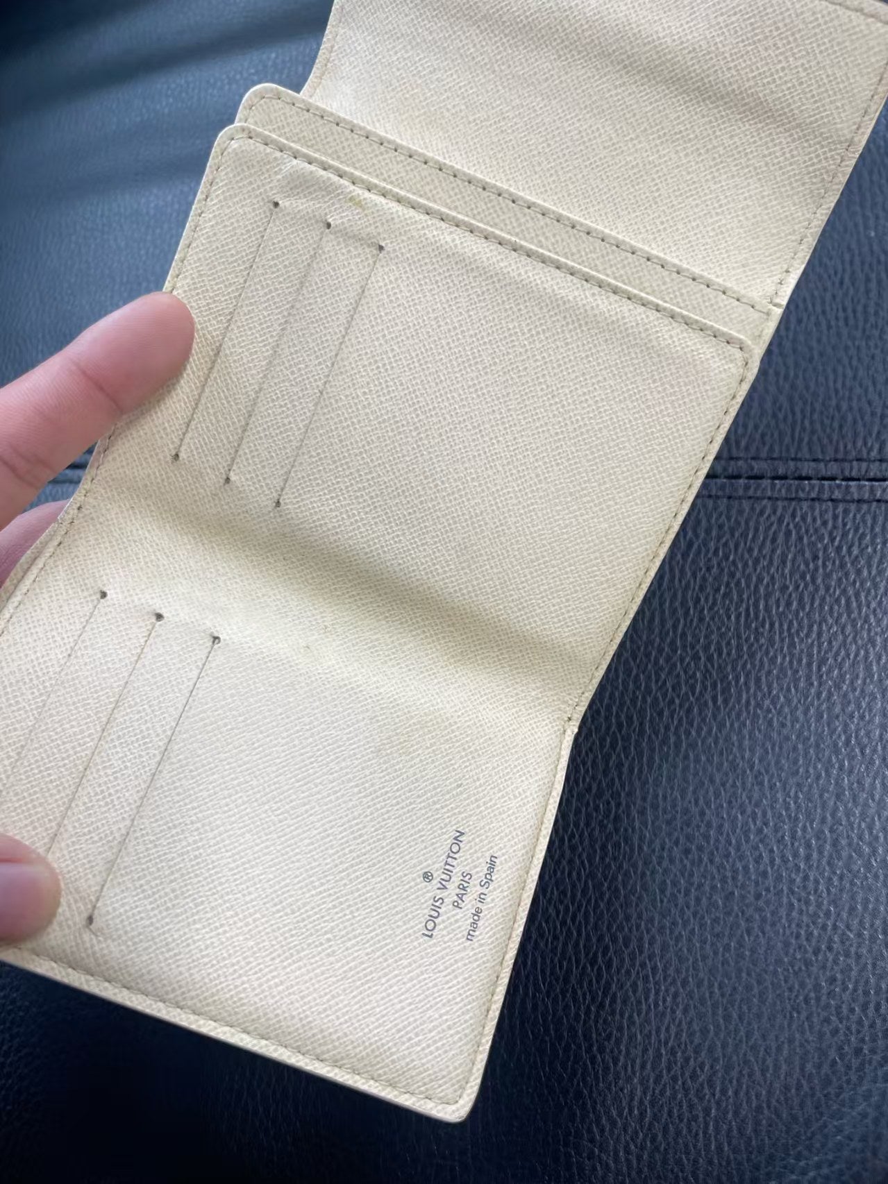 preloved LV wallet damier canvas