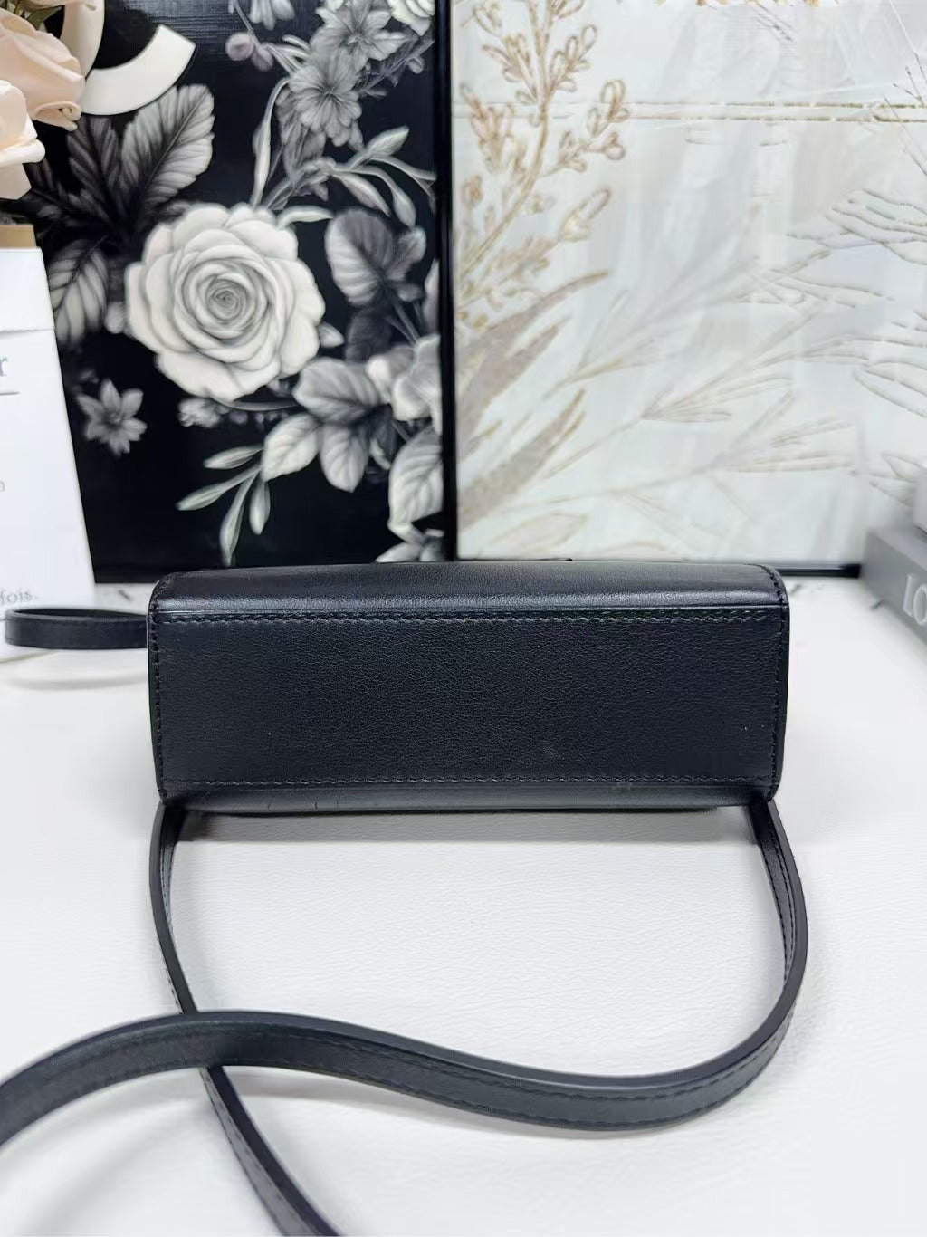preloved Delvaux bag Top handle/cross body bag/mini size