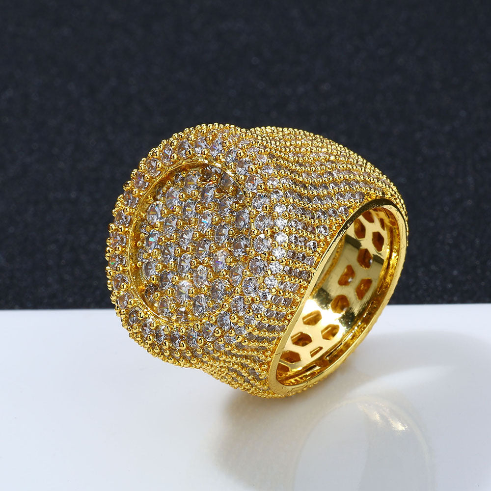 Hip pop ring for men