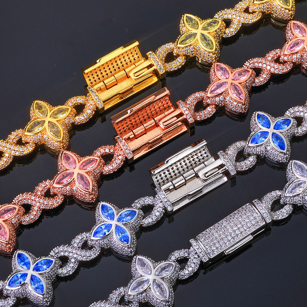 Hip pop necklace and braclet