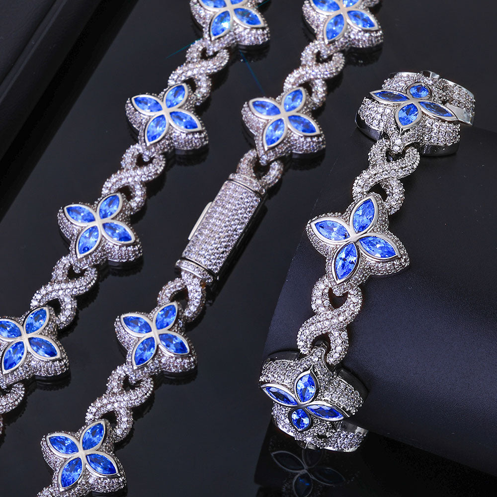 Hip pop necklace and braclet