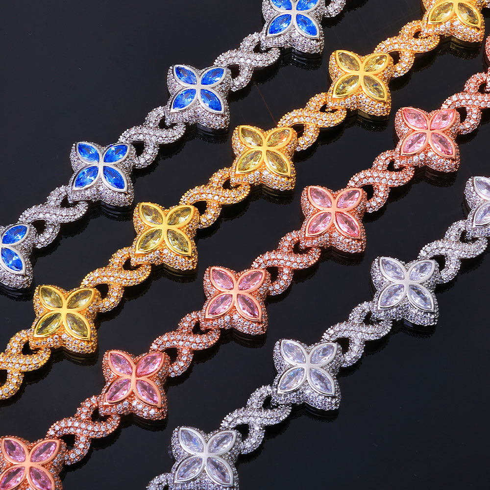 Hip pop necklace and braclet