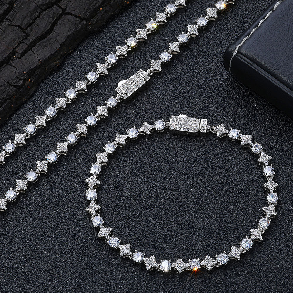 Hip pop bracket and necklace