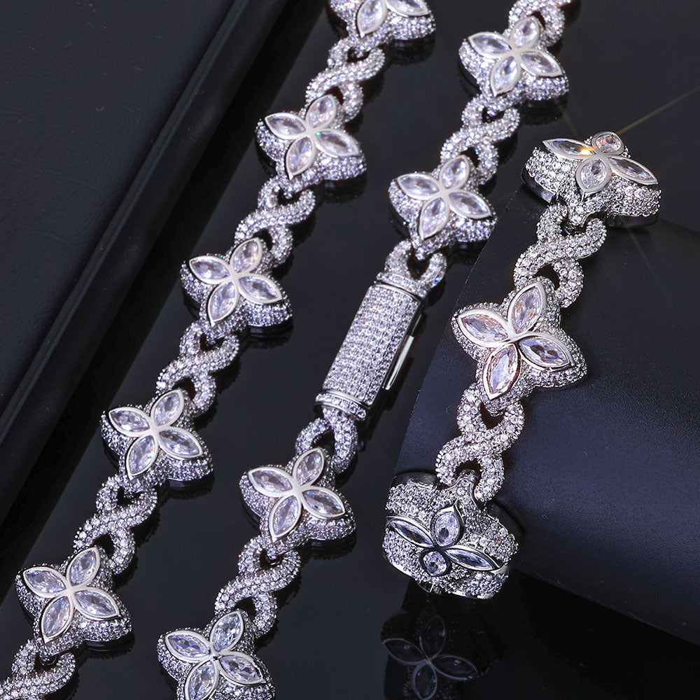 Hip pop necklace and braclet