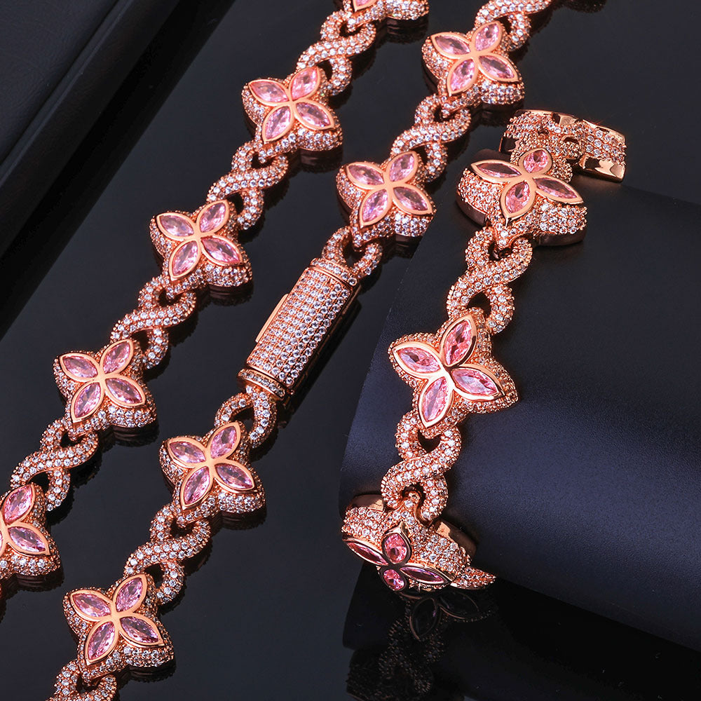 Hip pop necklace and braclet