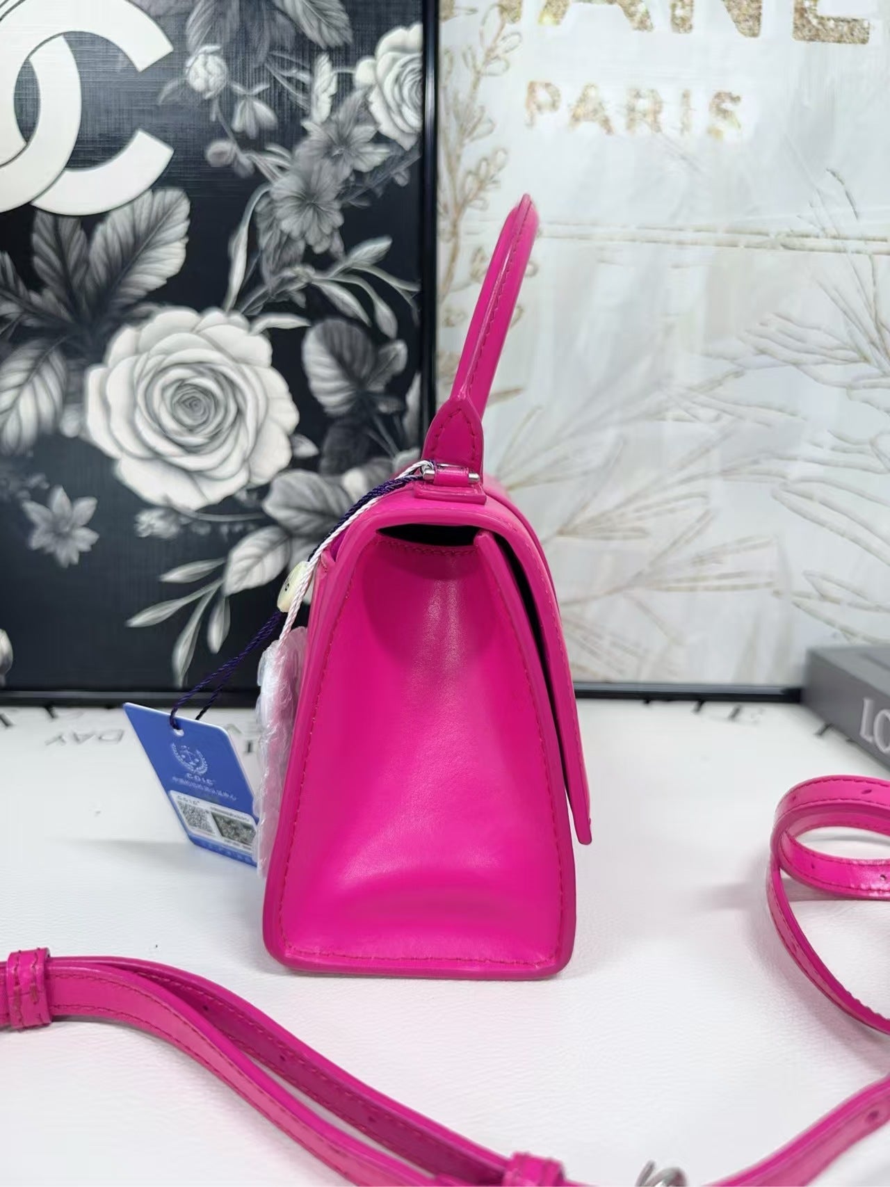 preloved Balenciaga bag/Pink/cross body bag/top handle