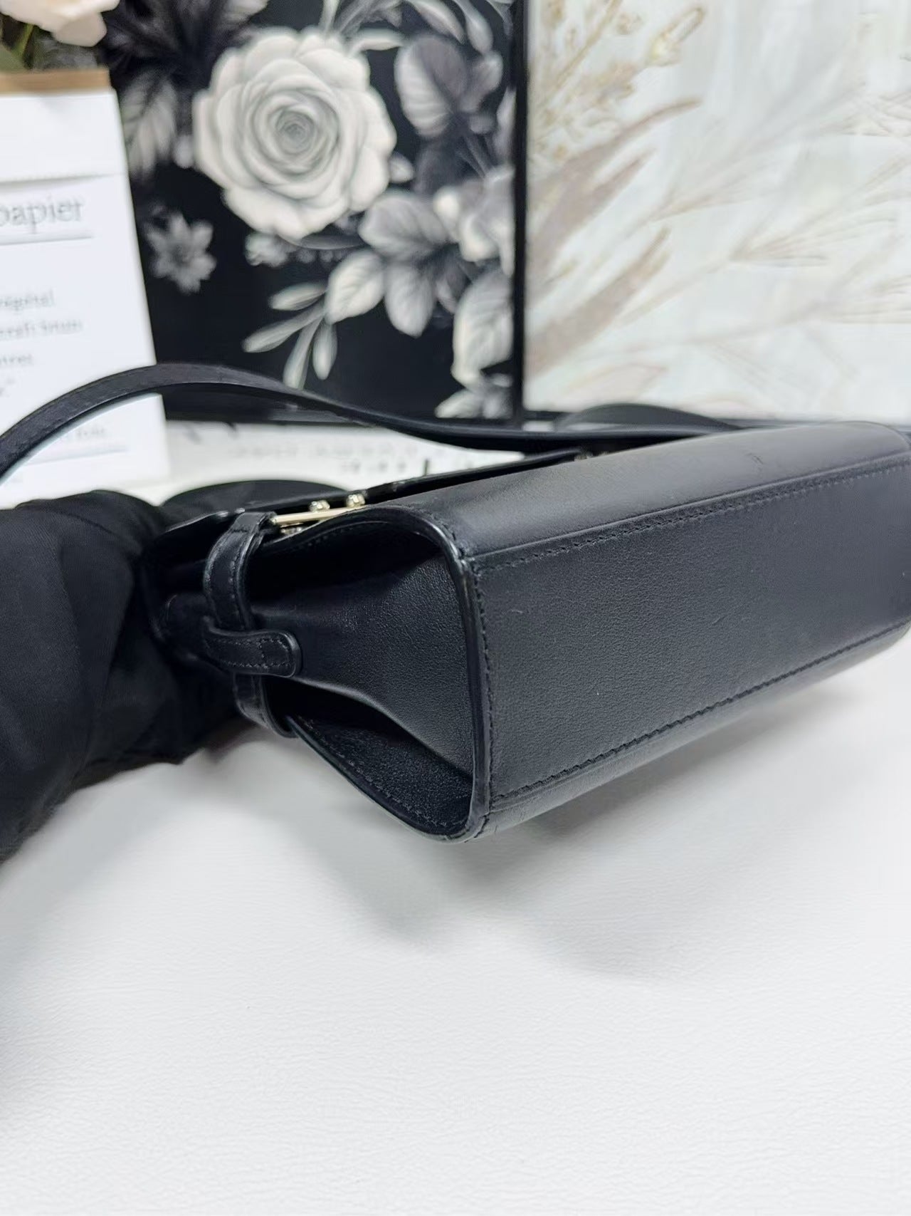 preloved Delvaux bag Top handle/cross body bag/mini size